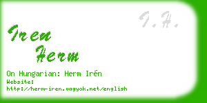 iren herm business card
